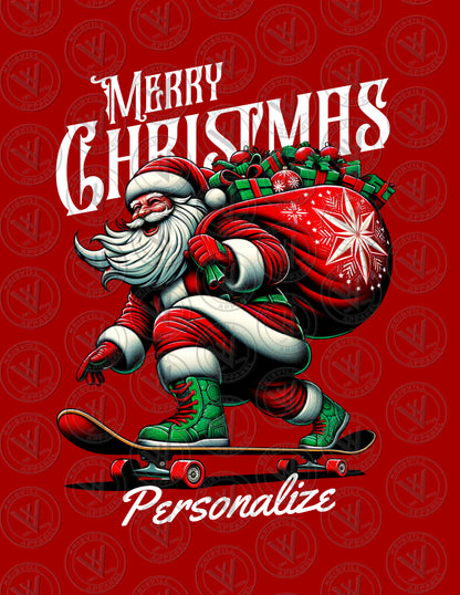 Santa on Skateboard
